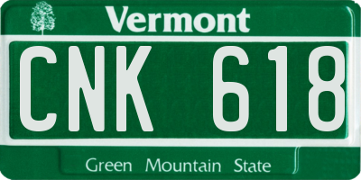 VT license plate CNK618