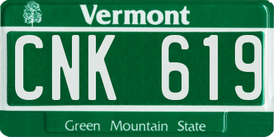 VT license plate CNK619