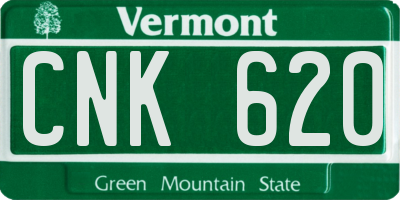 VT license plate CNK620