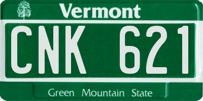 VT license plate CNK621