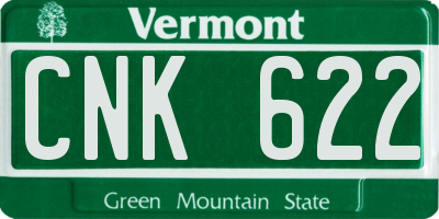 VT license plate CNK622