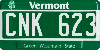 VT license plate CNK623