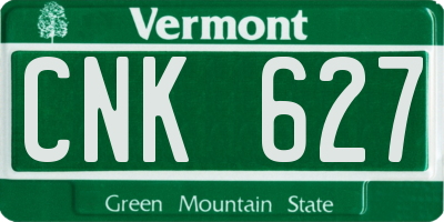 VT license plate CNK627