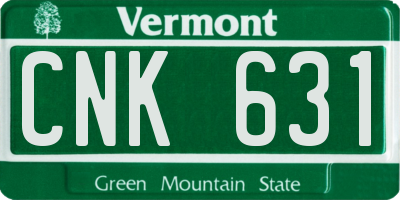 VT license plate CNK631