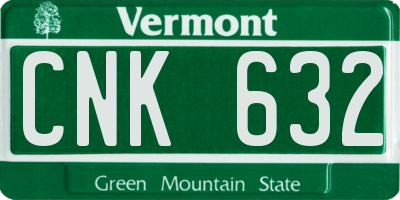 VT license plate CNK632