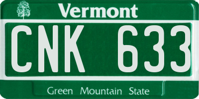 VT license plate CNK633