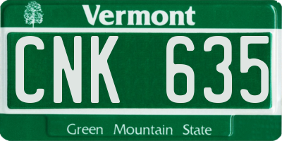 VT license plate CNK635