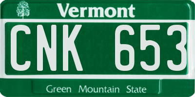 VT license plate CNK653