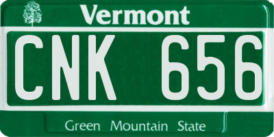VT license plate CNK656
