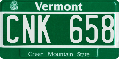 VT license plate CNK658