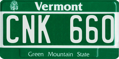 VT license plate CNK660