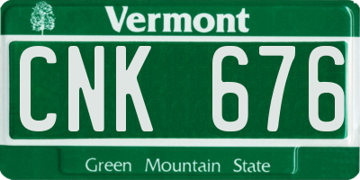 VT license plate CNK676