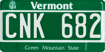 VT license plate CNK682