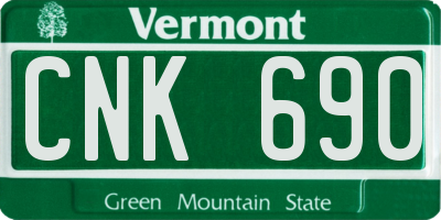 VT license plate CNK690