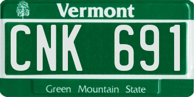 VT license plate CNK691
