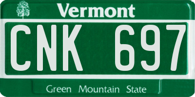 VT license plate CNK697