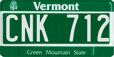 VT license plate CNK712