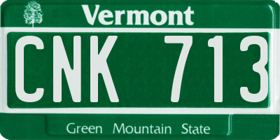 VT license plate CNK713