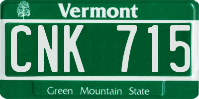 VT license plate CNK715