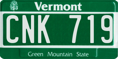 VT license plate CNK719