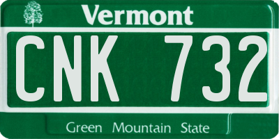VT license plate CNK732