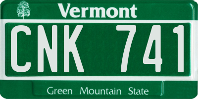 VT license plate CNK741
