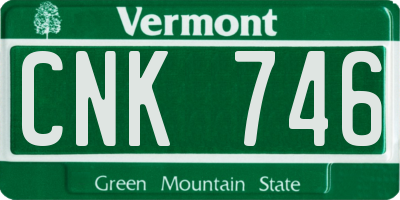 VT license plate CNK746