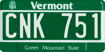 VT license plate CNK751