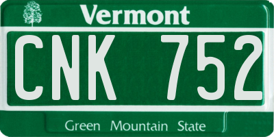 VT license plate CNK752