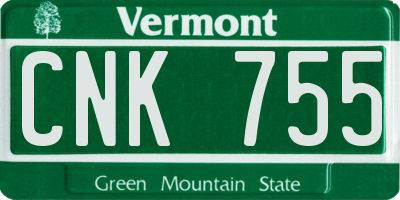 VT license plate CNK755
