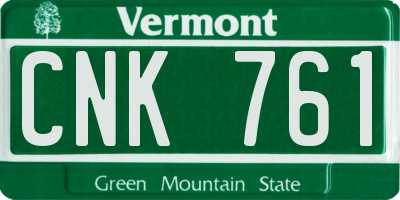 VT license plate CNK761