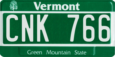 VT license plate CNK766