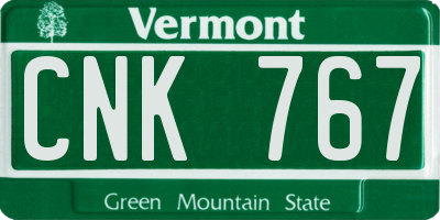 VT license plate CNK767