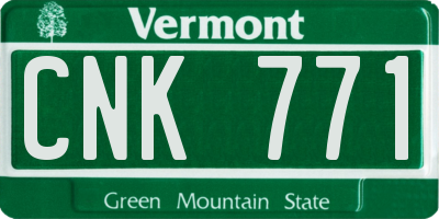 VT license plate CNK771
