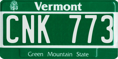 VT license plate CNK773