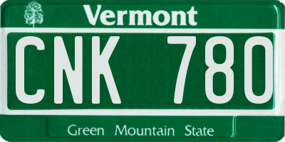 VT license plate CNK780