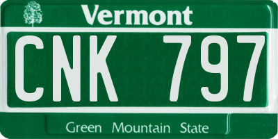 VT license plate CNK797