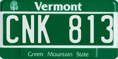 VT license plate CNK813