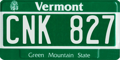 VT license plate CNK827