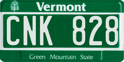 VT license plate CNK828
