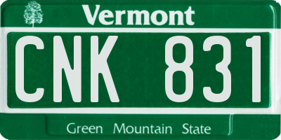 VT license plate CNK831