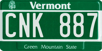 VT license plate CNK887