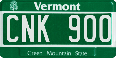 VT license plate CNK900
