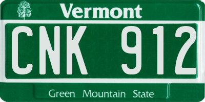 VT license plate CNK912