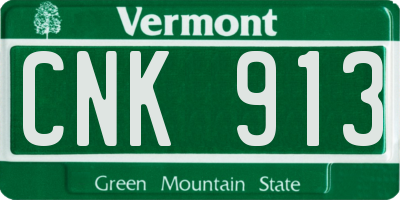 VT license plate CNK913