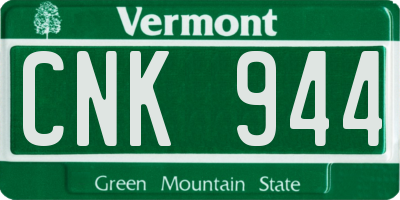 VT license plate CNK944