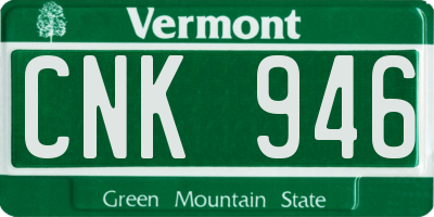 VT license plate CNK946