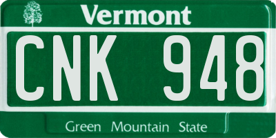 VT license plate CNK948