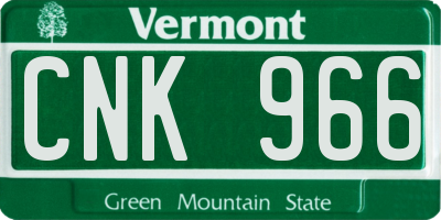VT license plate CNK966