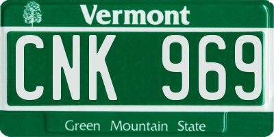 VT license plate CNK969